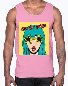 Oh My God 963#- art pop art- Cotton Tank
