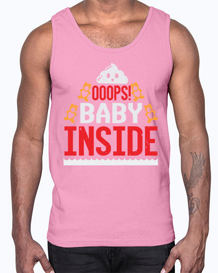 Ooops baby inside Style 179#- baby shower- Cotton Tank