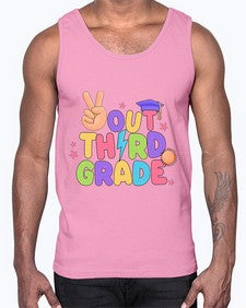 Peace Out third Grade Peace 648#- third grade- Cotton Tank