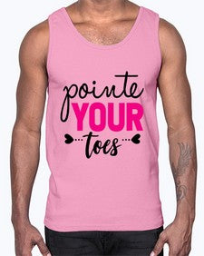 Pointe your toes 176#- ballet- Cotton Tank