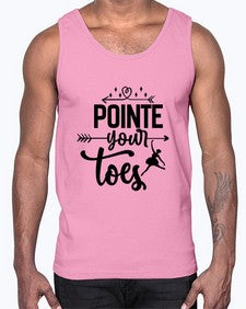 Pointe your toes 177#- ballet- Cotton Tank