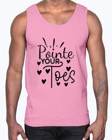 Pointe your toes 178#- ballet- Cotton Tank