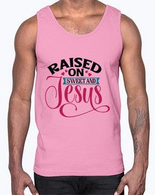 Raised On Sweet And Jesus 1492#- tea- Cotton Tank