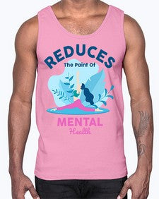 Reduces the Paint of Mental Health 495#- yoga- Cotton Tank
