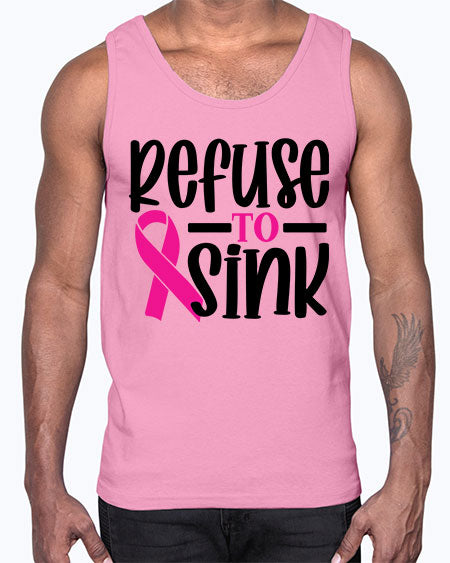 Refuse to Sink 9#- breast cancer- Cotton Tank