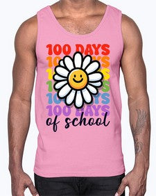 Retro Flower one hundred Days Of 752#- one hundred days- Cotton Tank