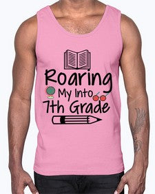 Roaring My Into seventh Grade 763#- seventh grade- Cotton Tank