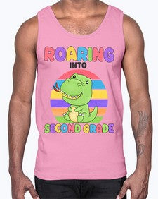 Roaring to second Grade Trex 772#- second grade- Cotton Tank