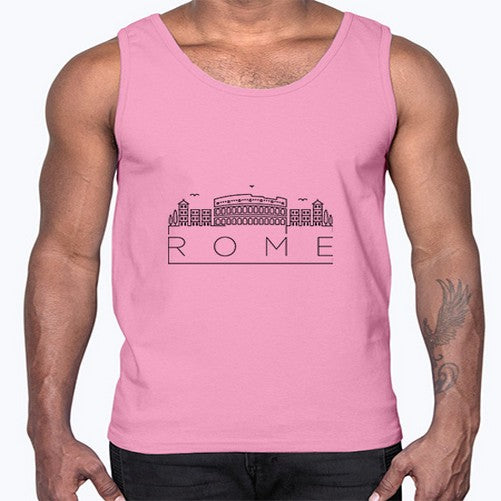Rome Minimal Skyline 1747#- cities- Cotton Tank