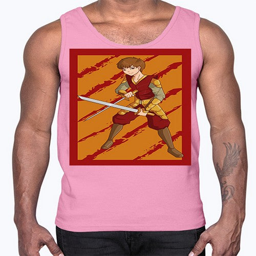 Samurai boy 95#- anime- Cotton Tank