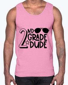 Second Grade Dude 816#- second grade- Cotton Tank