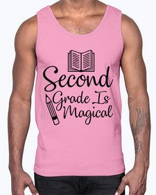 Second Grade Is Magical 820#- second grade- Cotton Tank