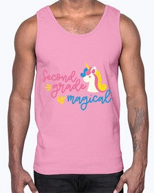 Second Grade Is Magical 822#- second grade- Cotton Tank