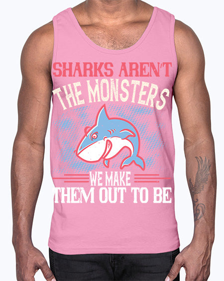 Sharks aren’t the monsters we make them out to be Style 24#- shark-fish- Cotton Tank