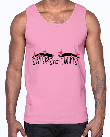 Sisters Not Twins Style 22#-makeup Cotton Tank