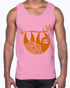 SlothMandala 1076#- mandala- Cotton Tank