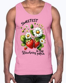 Sweetest Strawberry In The Patch 1598#- strawberry- Cotton Tank
