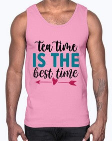 Tea Time Is The Best Time 1614#- tea- Cotton Tank