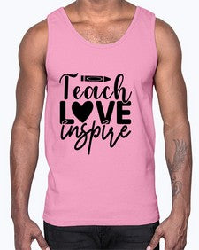 Teach love inspire 1442#- teacher- Cotton Tank