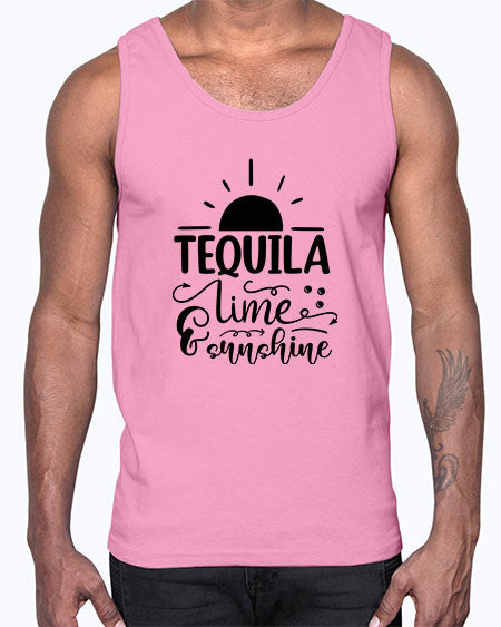 Tequila lime and sunshine 01#- summer- Cotton Tank
