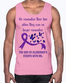 The End Of AlzheimerS Start With Me 217#- alzheimers- Cotton Tank