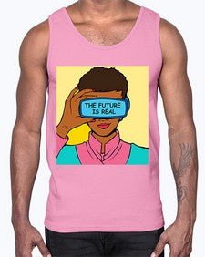 The Future is Real 1151#- art pop art- Cotton Tank