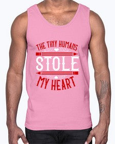 The Tiny Humans STOLE MY HEART Style 1531#- teacher- Cotton Tank