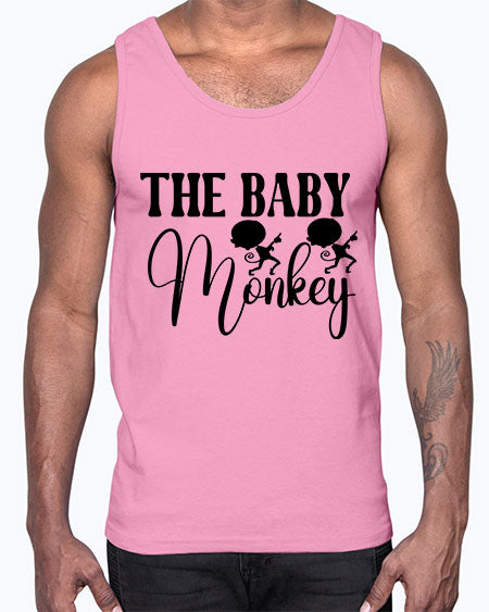 The baby monkey - monkey- Cotton Tank
