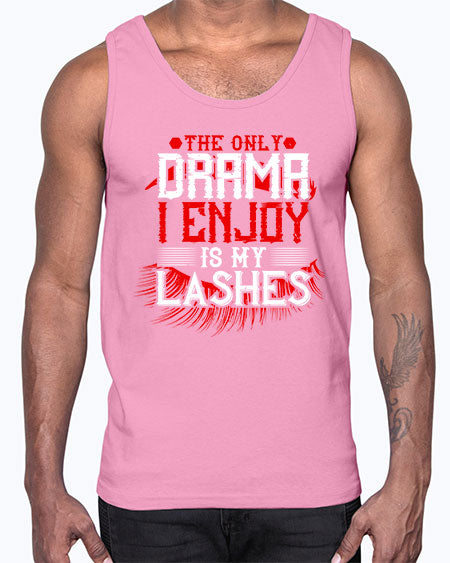 The only drama I enjoy is my lashes Style 182#-makeup Cotton Tank