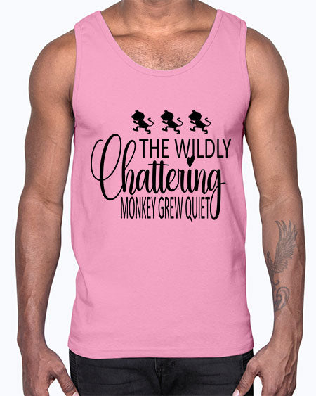 The wildly chattering monkey grew - monkey- Cotton Tank