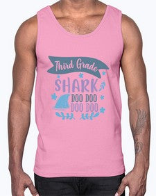 Third grade shark doo doo doo doo 973#- third grade- Cotton Tank
