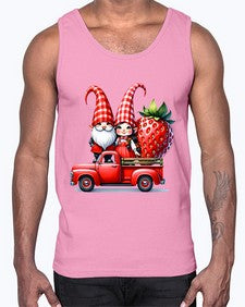 Truck Gnome Strawberries 1673#- strawberry- Cotton Tank