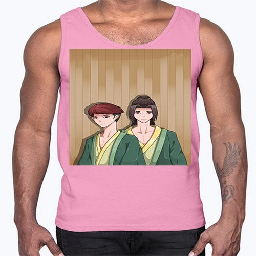 Two man in a hot spring 18#- anime- Cotton Tank