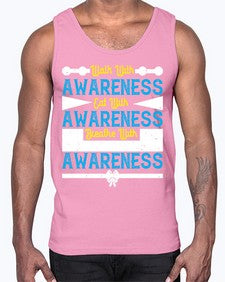 Walk with awareness Eat with awareness Breathe with awareness Style 9#- Self awareness- Cotton Tank