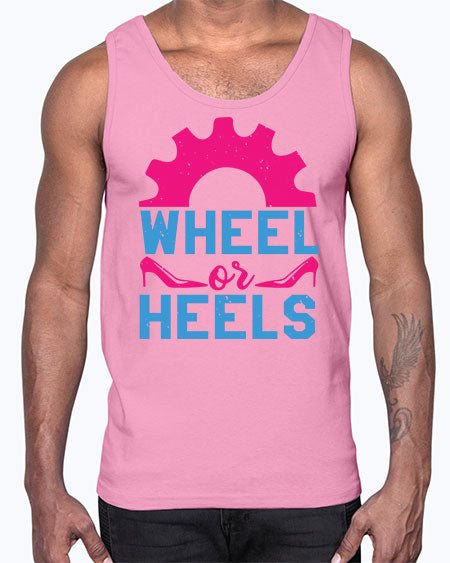 Wheel or Heels Style 238#- baby shower- Cotton Tank