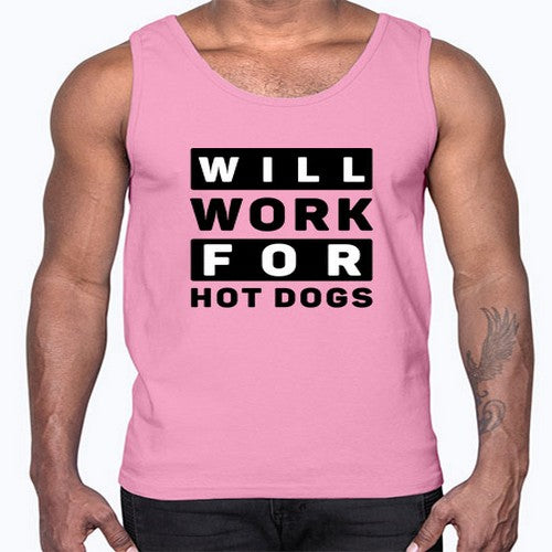 Will Work For Style 1#- dogs- Cotton Tank
