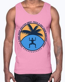 Yoga a Day Keep Doctor Away 612#- yoga- Cotton Tank