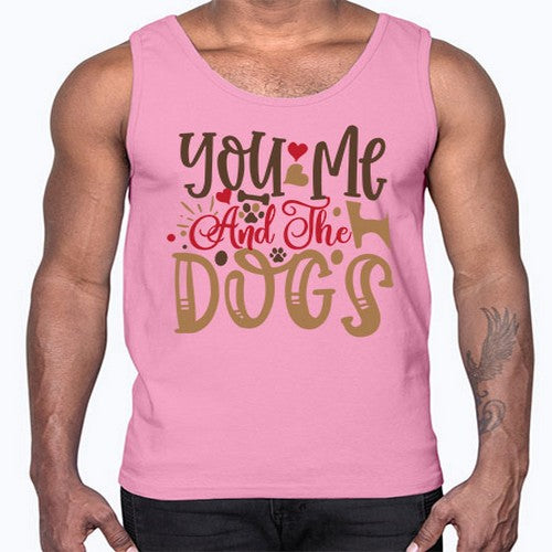You Me And The Dogs Style 52#- dogs- Cotton Tank
