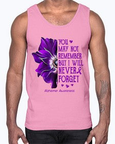 You may not remember but I will never forget alzheimer 223#- alzheimers- Cotton Tank