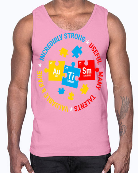 autism elements periodic table awareness 19#- autism- Cotton Tank