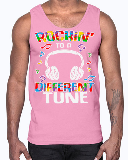 autism game rocking to a 23#- autism- Cotton Tank