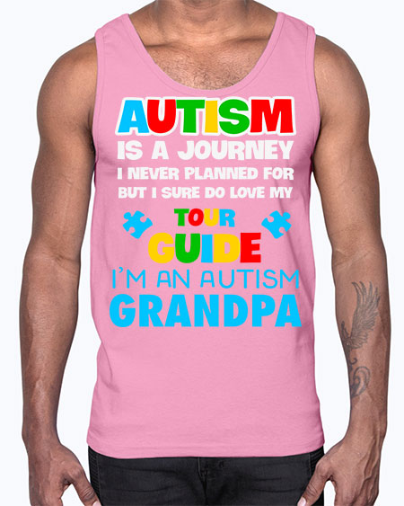 autism grandpa autism is a 43#- autism- Cotton Tank