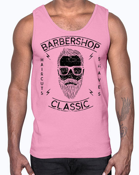 barber shop classic588#- barber- Cotton Tank