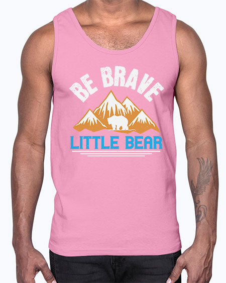 be brave little bear 23#- bears - animals- Cotton Tank