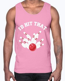 bowling id hit that 11#- bowling- Cotton Tank