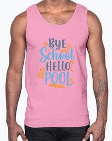 bye school hello pool 32#- general school- Cotton Tank