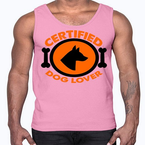 certified dog lover- dogs- Cotton Tank