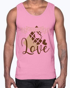 chocolate love 96#- chocolate- Cotton Tank