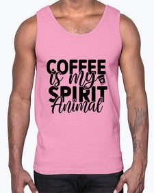 coffee is my spirit animal 820#- tea- Cotton Tank