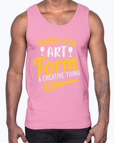 cooking is an art form a creative thing 132#- cooking- Cotton Tank